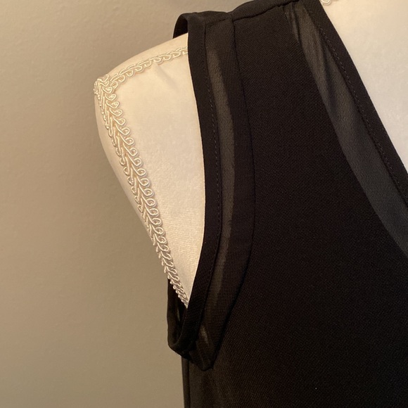 WHBM Sleek long black sleeveless dress - Picture 3 of 10